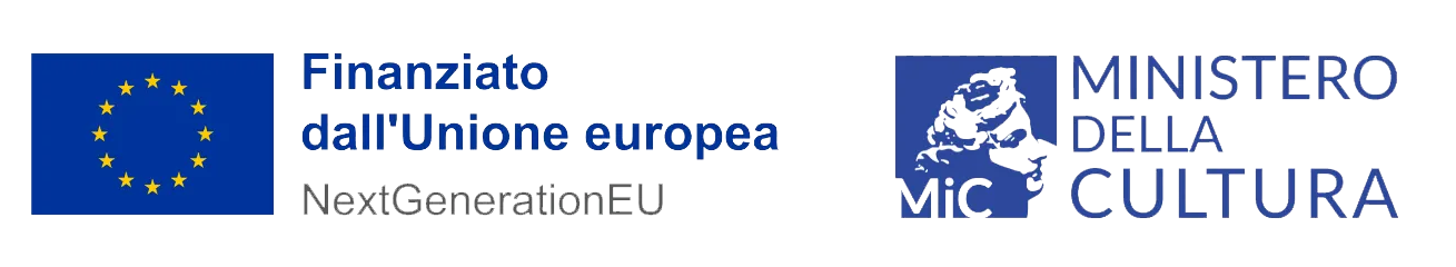 Loghi dell'Unione Europea e del Ministero dei Beni e delle Attività Culturali italiano.