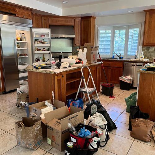 Before Cleaning Messy Boxes — Marin County, CA — Maricela's House Cleaning Services