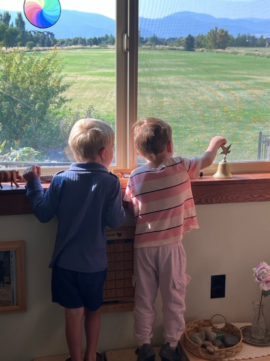 Montessori child in the classroom