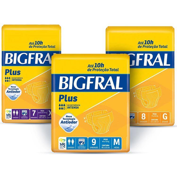 Fraldas Geriátricas BigFral | Distribuído pela Disk Fraldas