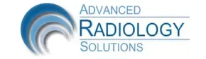 Logo for Advanced Radiology Solutions: a blue and grey wave design with the company name in blue text.