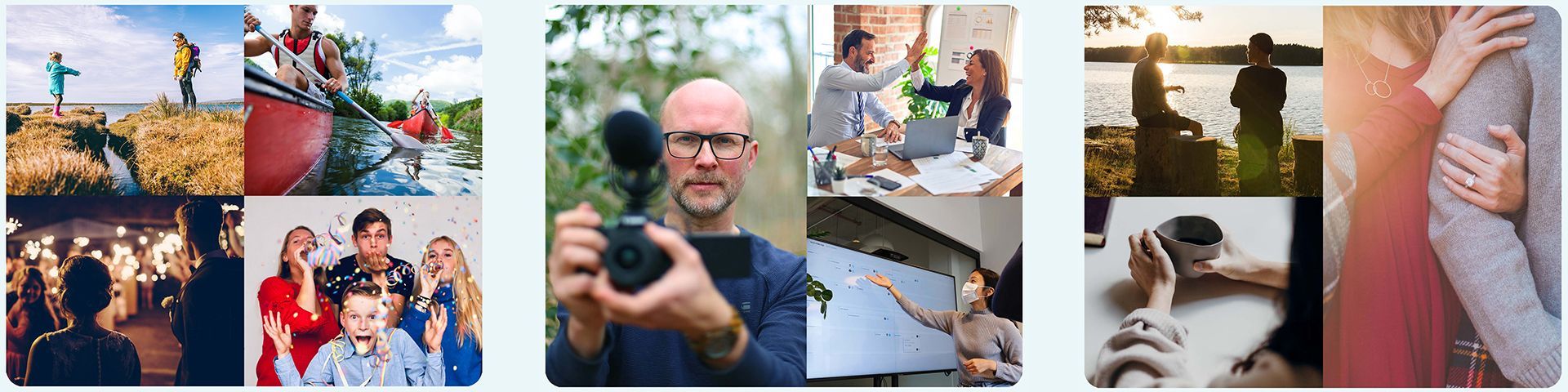 Jouw verhaal of film In Your Picture helpt jou met het vertellen van jouw verhaal op video. En dat kan -geheel op maat gemaakt- vele vormen hebben: een verslag van een evenement, het voorstellen van een bedrijf of organisatie, trainingsvideo’s of een persoonlijk portret. In Your Picture werkt voor zowel bedrijven als particulieren.