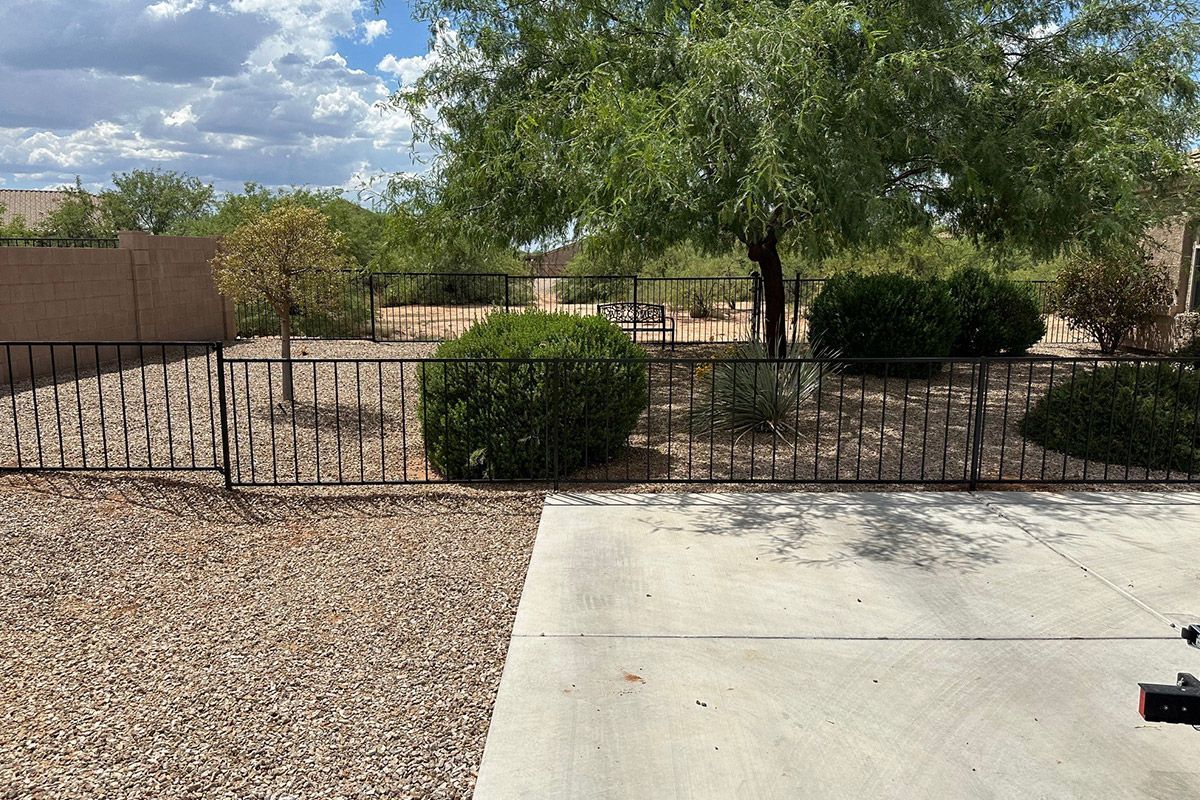 Iron Fence on the Garden — Tucson, AZ — D Handyman LLC Rod Iron & Fencing Services