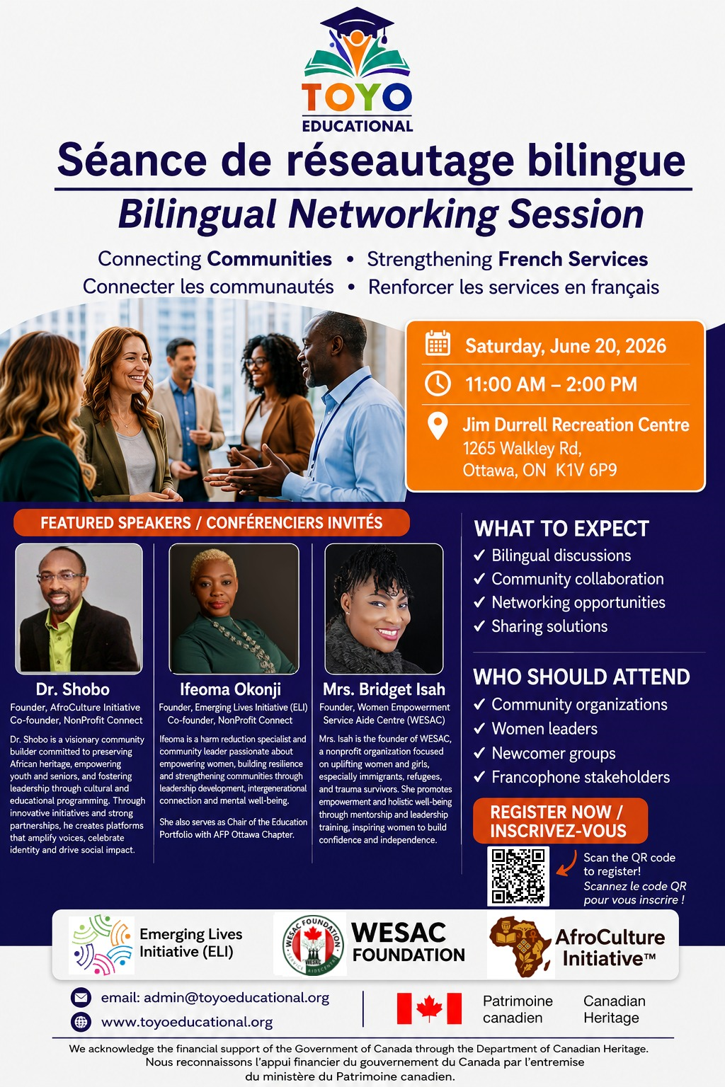 Bilingual Networking Session – Saturday, June 20, 2026