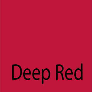The word deep red is on a red background