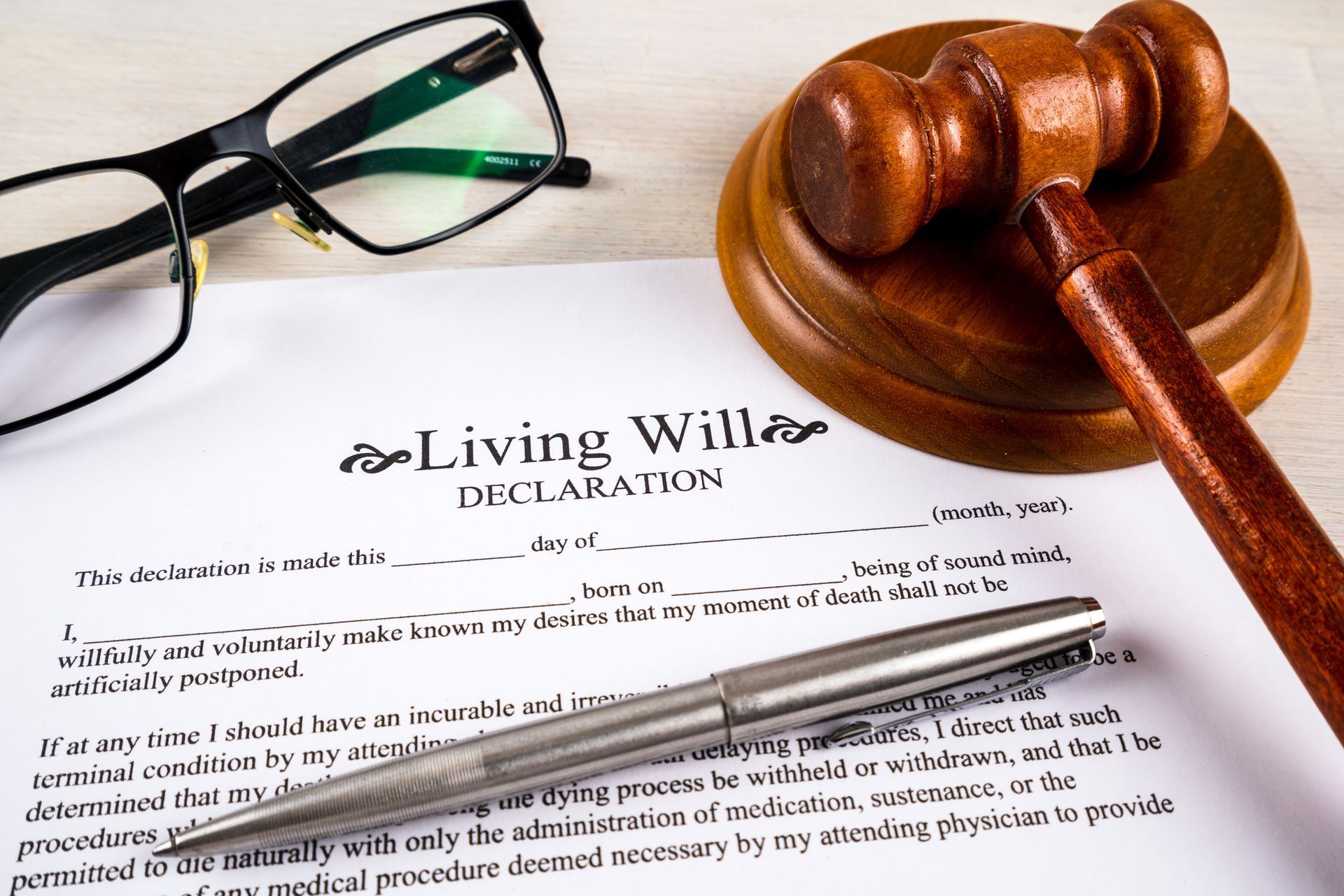 Living Will Declaration Document
