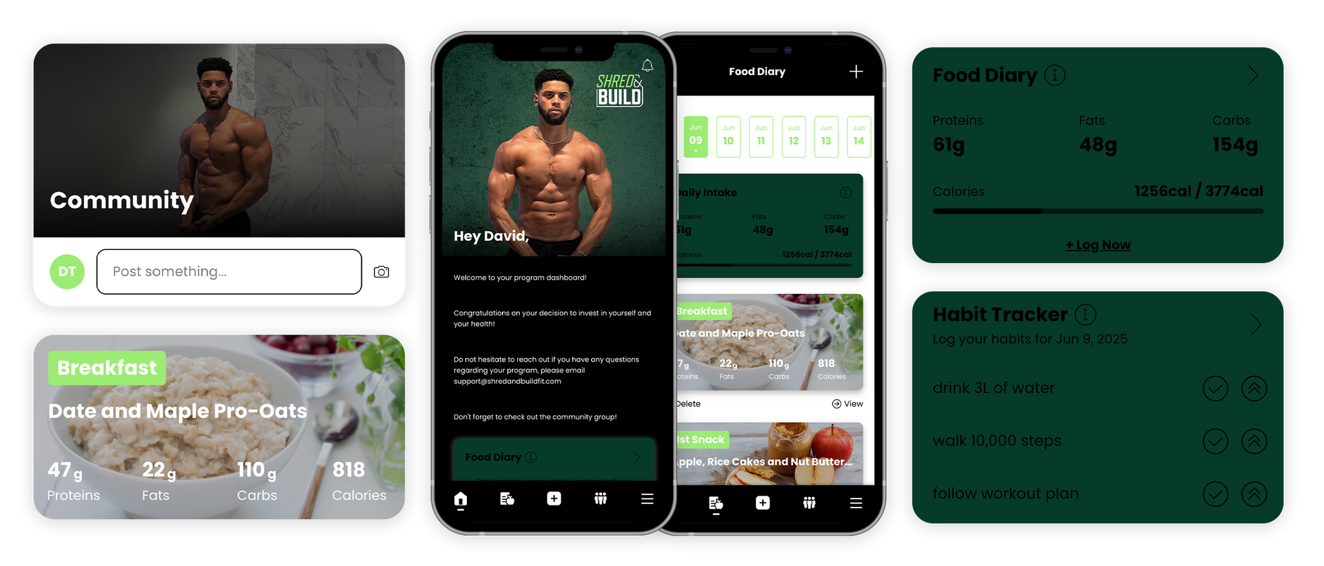 A man without a shirt is standing in front of a cell phone.