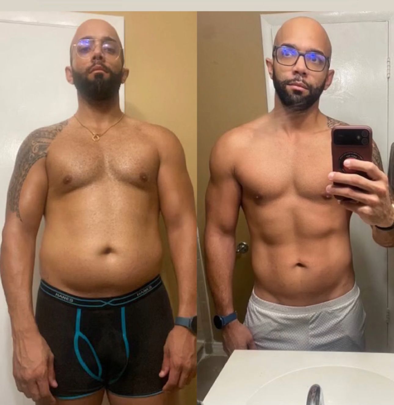 before and after transformation.