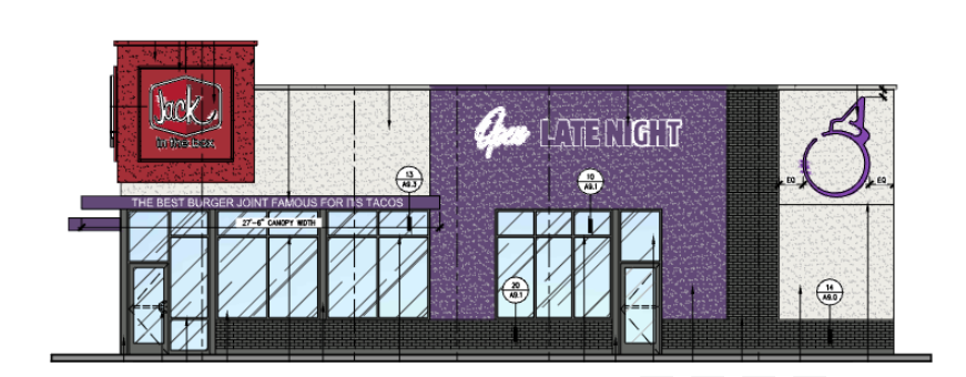 Jack in the Box construction in Louisville