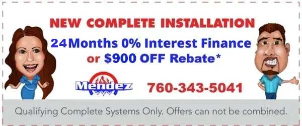 New Complete Installation Coupon — Thousand Palms, CA — Mendez Air Conditioning and Heating