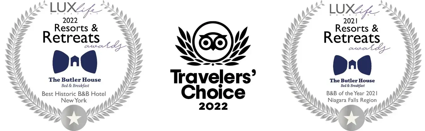 Three travelers choice awards are displayed on a white background.