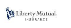 Liberty Mutual Insurance logo with Statue of Liberty and text.