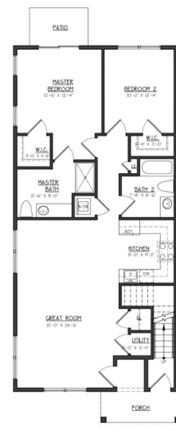A black and white floor plan of a house with a balcony.