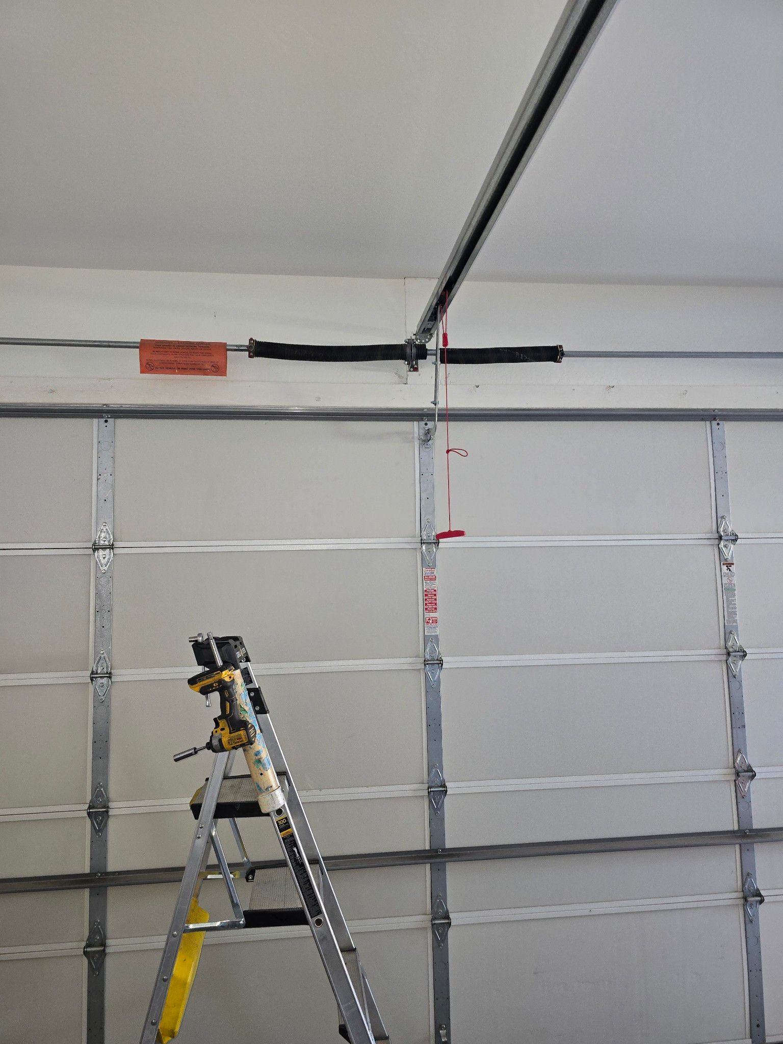 Garage Door maintenance done during a tune up