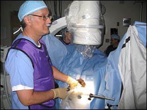 Dr. Grado Performing a Brachytherapy Procedure