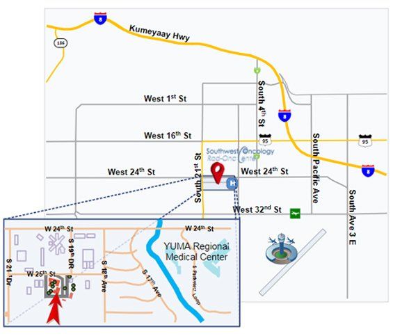 Map for SWOC’s Yuma Radiation facility