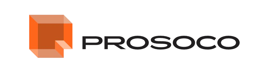 Un gros plan d'un logo prosoco sur fond blanc.