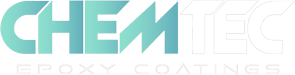 Le logo des revêtements époxy chemtec est bleu et blanc.