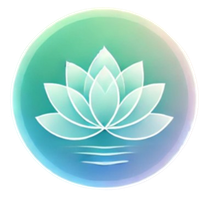 Une fleur de lotus flotte dans l'eau en cercle.