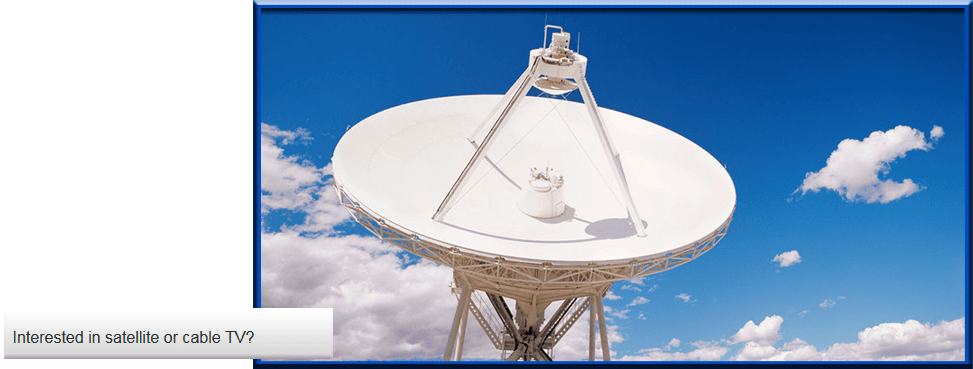 Large white satellite dish 