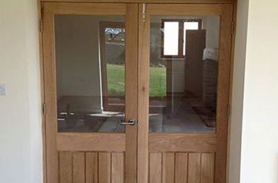 newly installed hardwood doors for homes