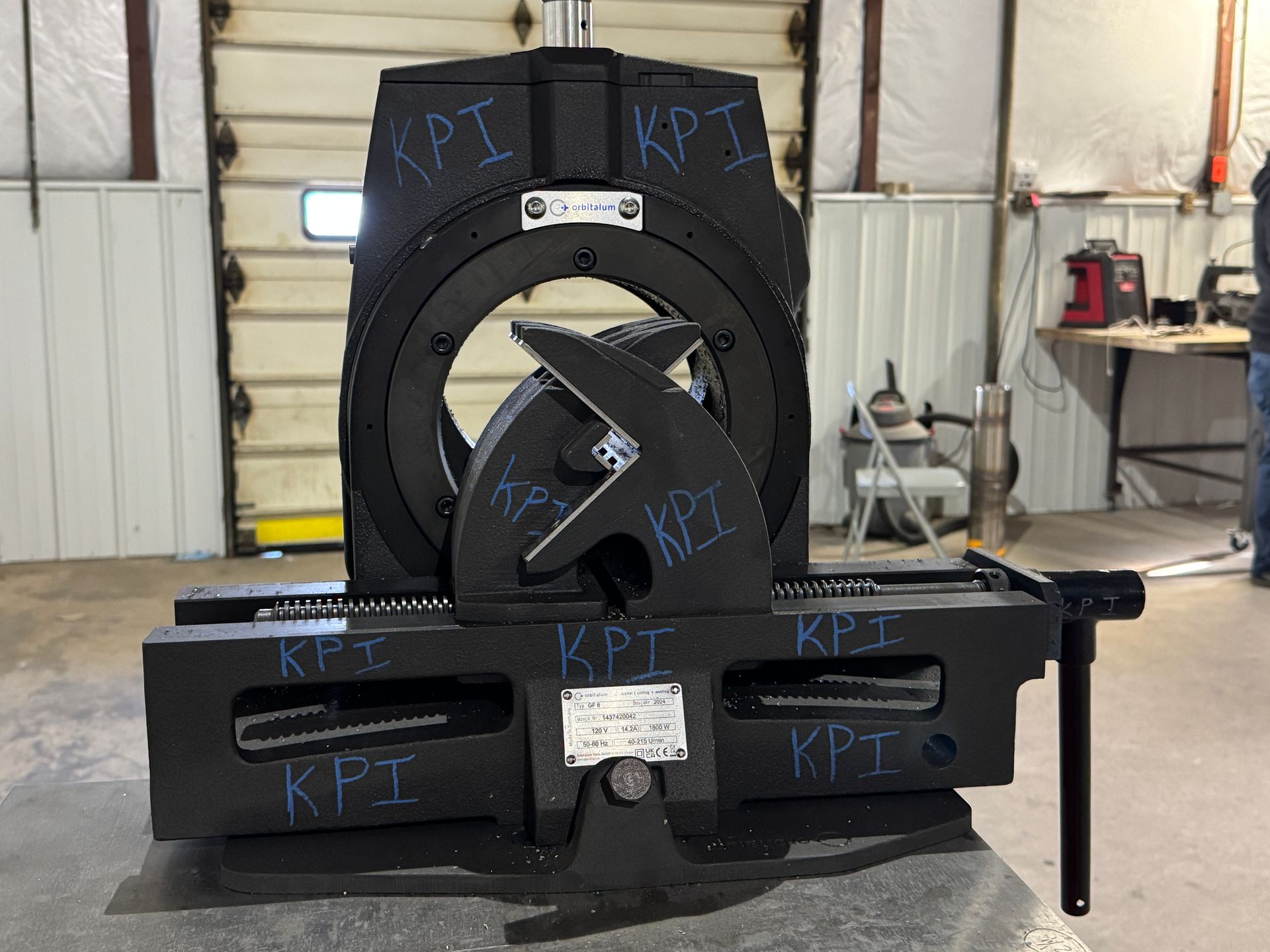 A machine that has kpi written on it