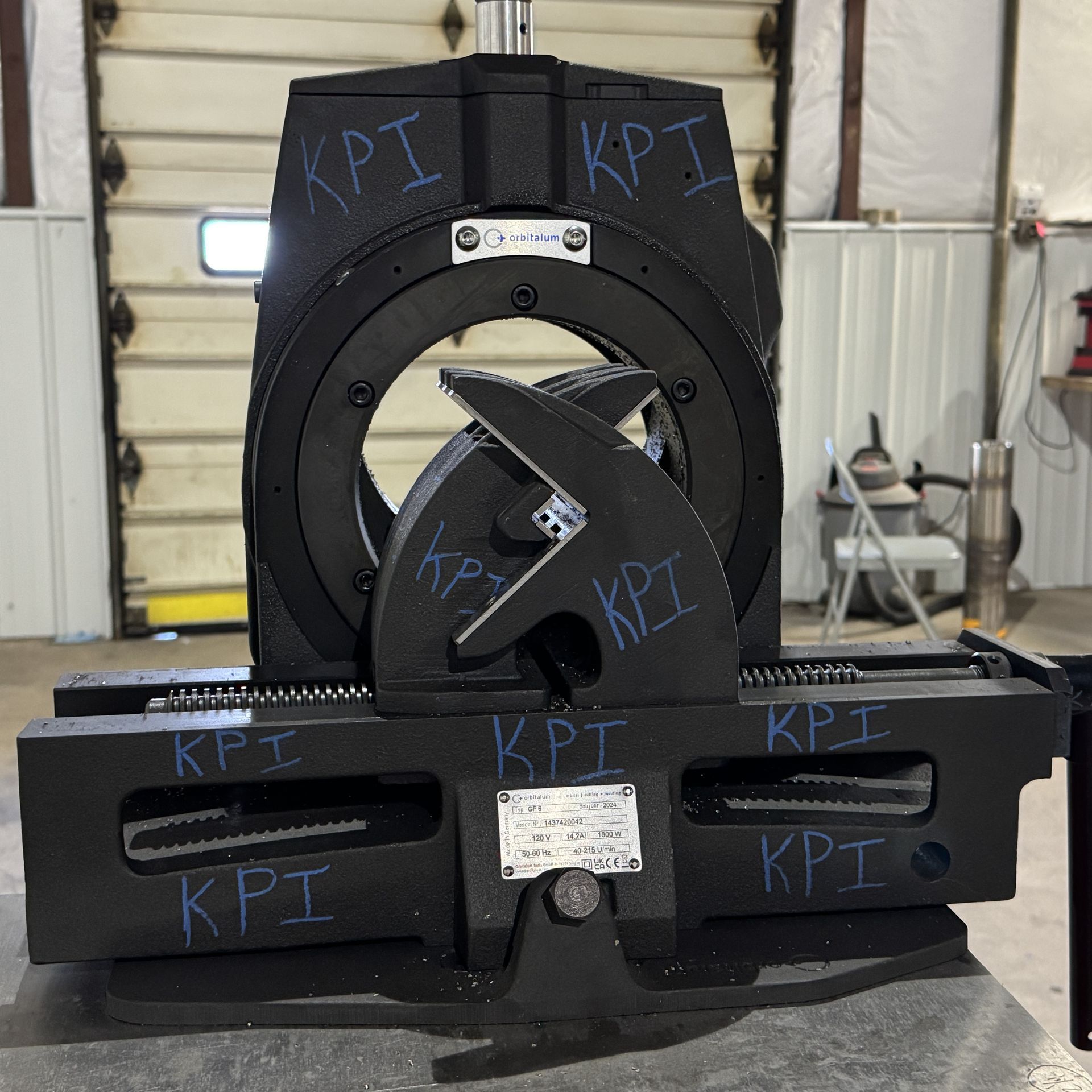 A machine that has kpi written on it