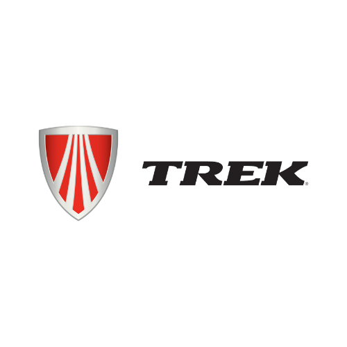 The trek logo is on a white background.