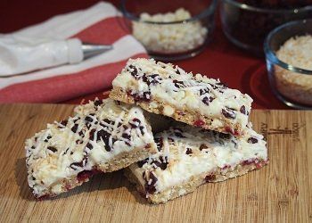 Cranberry Coconut Blondie