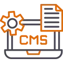 Computerscherm met tandwiel en document als symbool voor website vernieuwen