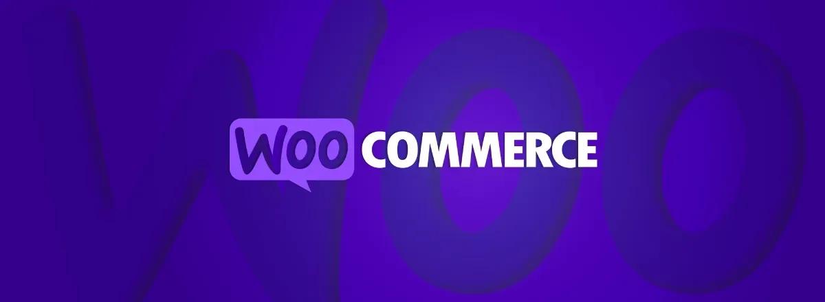 The logo for woocommerce is on a purple background.