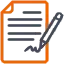 Ondertekening van offerte voor website laten maken met potlood op papier