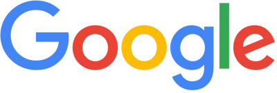 Een Google-logo met een regenboog aan kleuren op een witte achtergrond