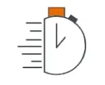 Een pictogram van een stopwatch met een pijl die naar beneden wijst.