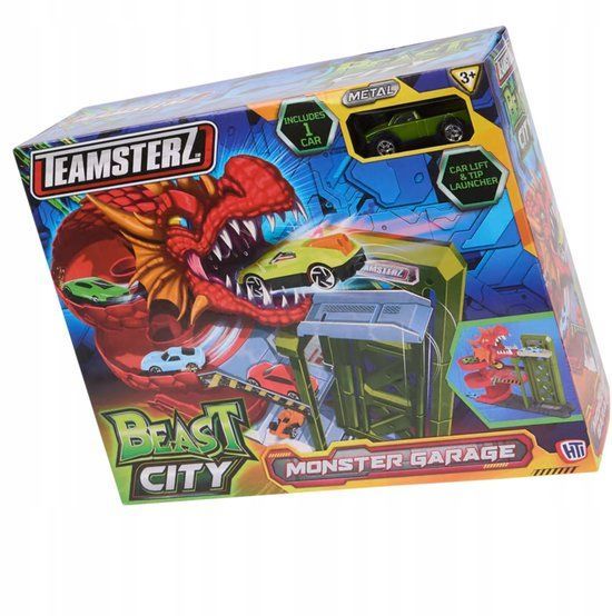 Teamsterz Monster Garage Autostraat met Lift en Auto
