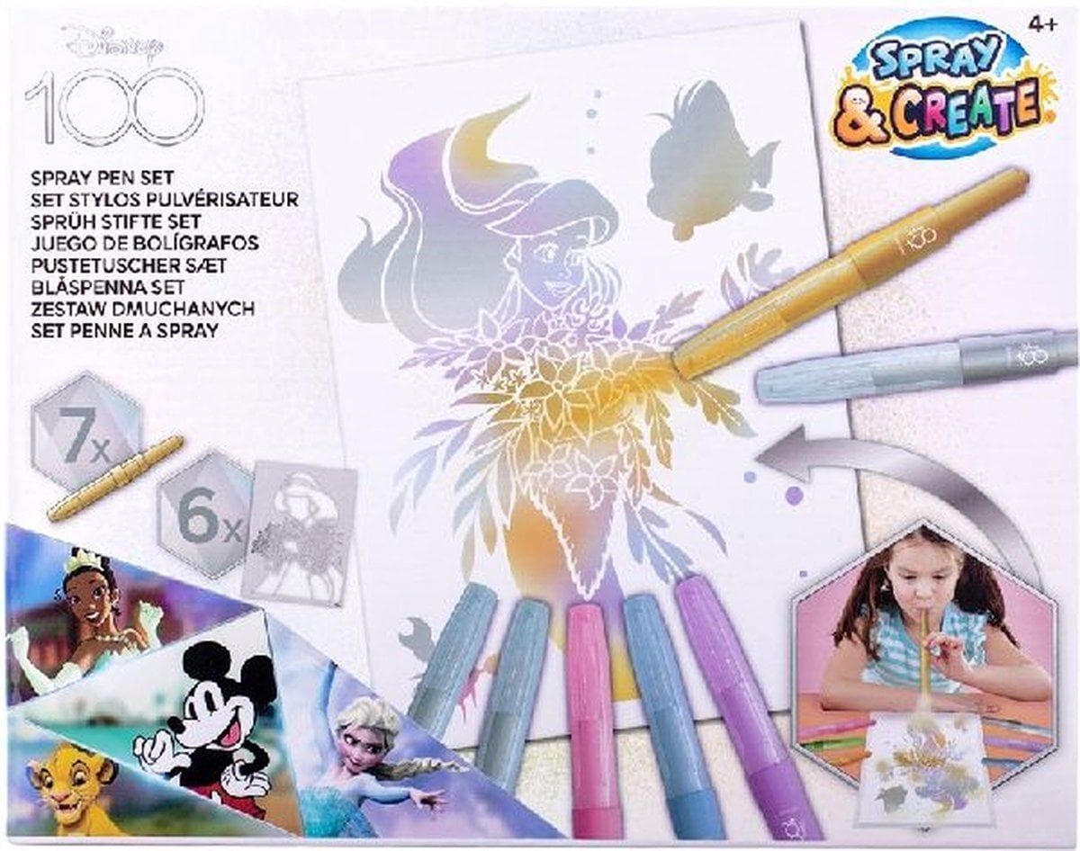 Disney 100 jaar spray pennen set - blaaspennen