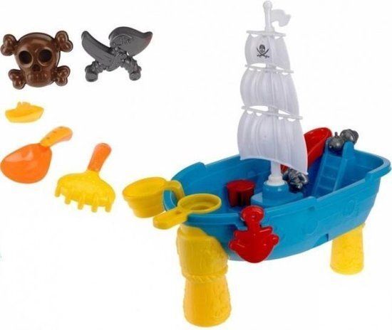 Eddy Toys Zand- en Watertafel Piraten - met 12 Accessoires - Buitenspeelgoed Eddy Toys Zand- en Watertafel Piraten - met 12 Accessoires - Buitenspeelgoed