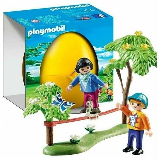 Playmobil Geel ei kinderen met slackline