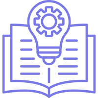 A light bulb is sitting on top of an open book.