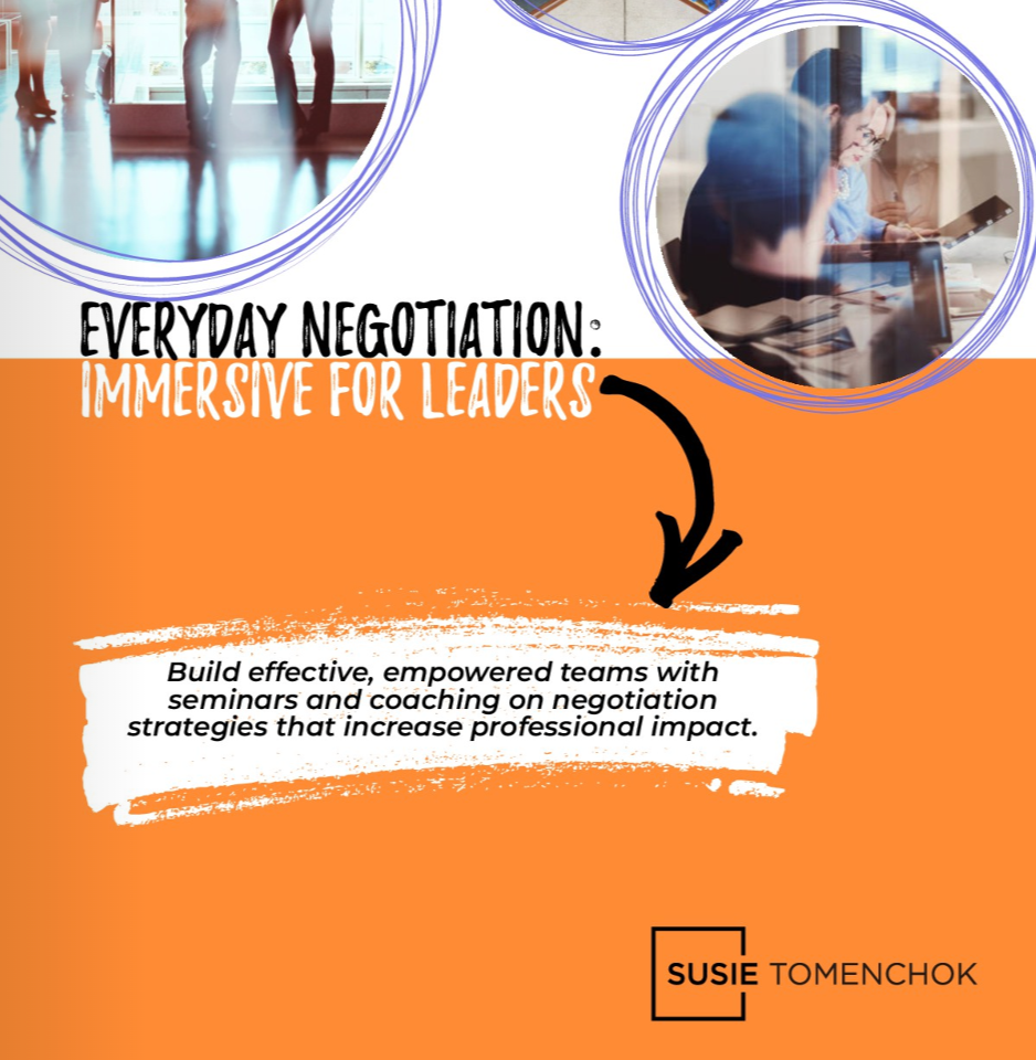 A book titled everyday negotiation immersive for leaders