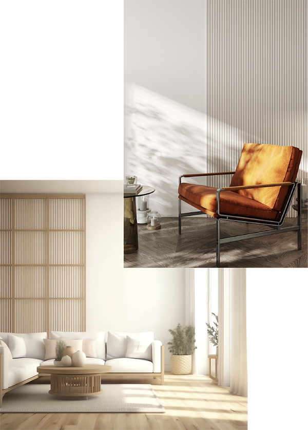 A living room with a couch , chair and coffee table.