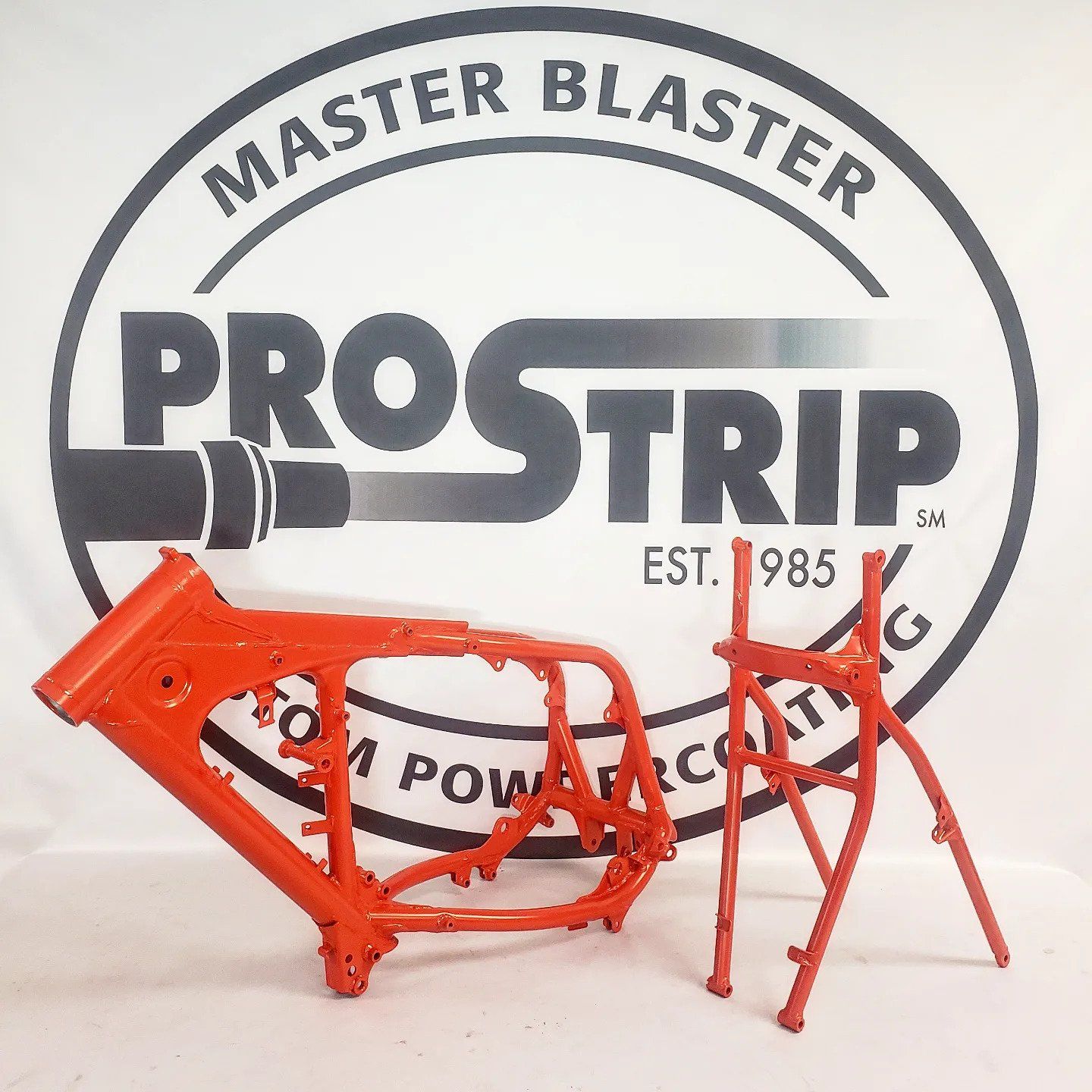 Powder Coated Motorcycle Frame — Fort Wayne, IN — ProStrip Professional Metal Refinishing, Inc.