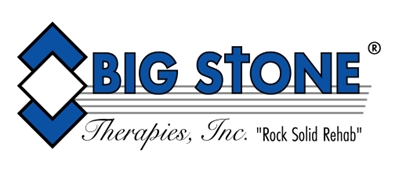 The logo for big stone therapies inc. rock solid rehab