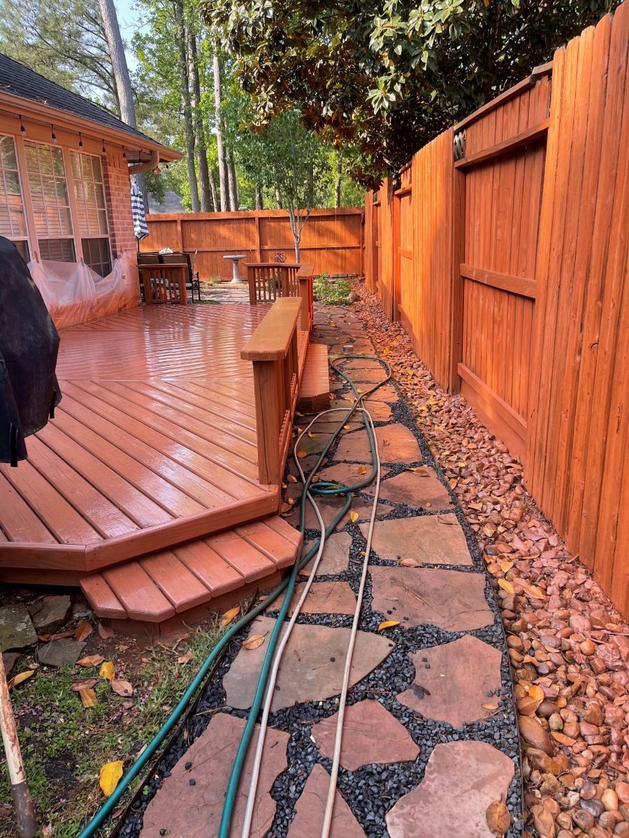 Deck and Fence Staining After— Houston, TX — Stain Your Fence