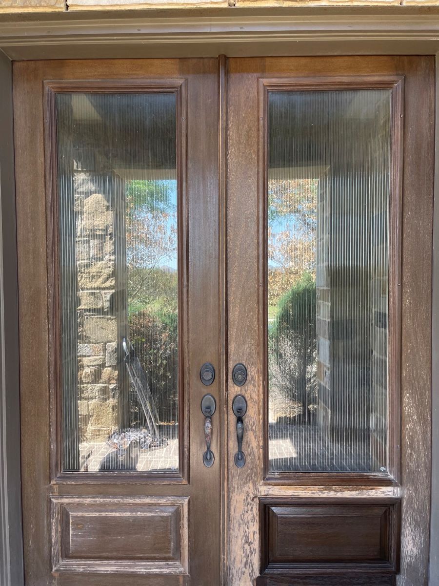 Front Door Staining Before — San Antonio, TX — Stain Your Fence