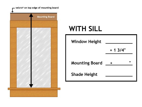 Measuring the Height of Your Window – Option 2, With Sill – Madison, WI – Creative Energy