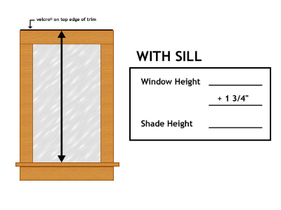 Measuring the Height of Your Window – Option 1, W Sill – Madison, WI – Creative Energy