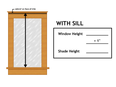 Measuring the Height of Your Window – Option 3, With Sill – Madison, WI – Creative Energy