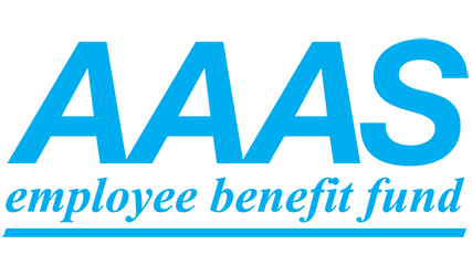 The logo for the aaas employee benefit fund