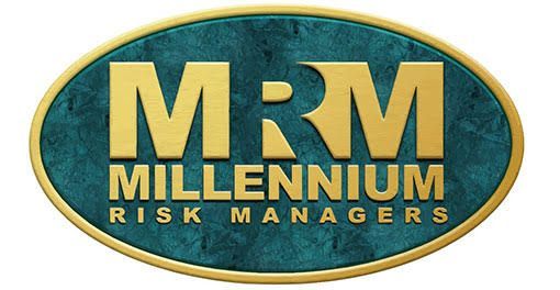 A logo for mrm millennium risk managers